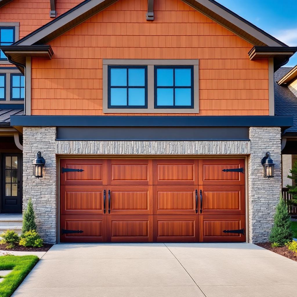 Carriage style garage door installation in Corona